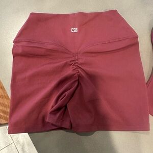 CSB Women's Burgundy Bike Shorts